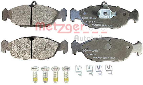 METZGER 1170015 Bremsbelagsatz, Scheibenbremse